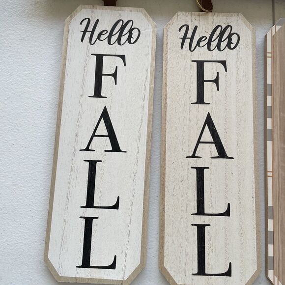 Fall Thanksgiving And Halloween Decor, Signs Tablecloths NWOT - Picture 2 of 6